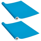 vidaXL Möbelfolien Selbstklebend 2 Stk. Azurblau 500x90 cm PVC