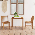 vidaXL 3-teiliges Garten-Ess-Set 80 x 80 cm Massivholz Teak