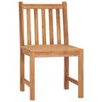 vidaXL 5-teiliges Garten-Ess-Set 80 x 80 cm Massivholz Teak