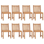 vidaXL 9-teiliges Garten-Ess-Set 120 x 120 cm Massivholz Teak