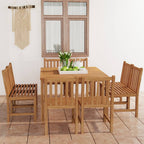vidaXL 9-teiliges Garten-Ess-Set 120 x 120 cm Massivholz Teak