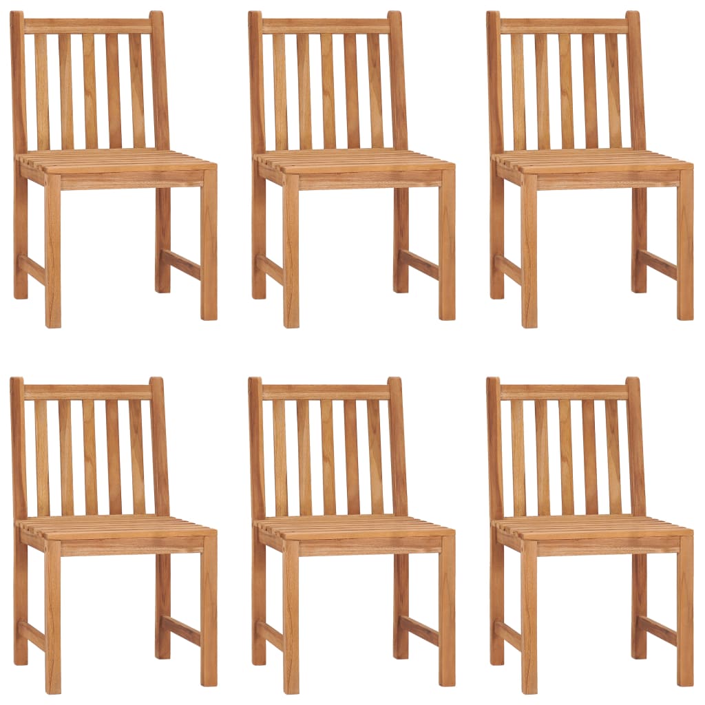 vidaXL 7-teiliges Garten-Ess-Set 120 x 70 cm Massivholz Teak