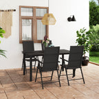 vidaXL 5-tlg. Garten-Essgruppe Schwarz