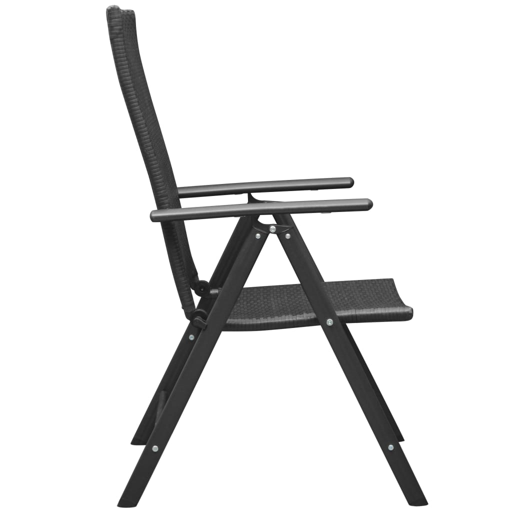 vidaXL 7-tlg. Garten-Essgruppe Schwarz und Braun