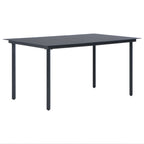 vidaXL 9-tlg. Garten-Essgruppe PVC Rattan Schwarz