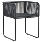 vidaXL 9-tlg. Garten-Essgruppe PVC Rattan Schwarz