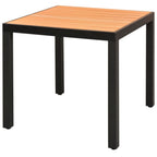 vidaXL 5-tlg. Garten-Essgruppe PVC Rattan Schwarz und Braun