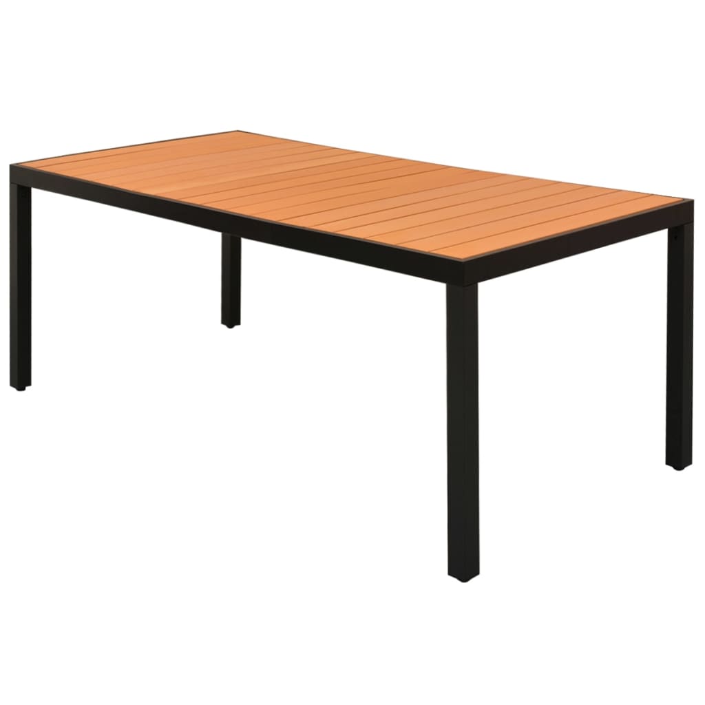 vidaXL 9-tlg. Garten-Essgruppe PVC Rattan Schwarz und Braun