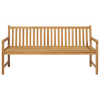 vidaXL Gartenbank 175 cm Massivholz Teak