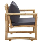vidaXL Gartenstühle mit Kissen 2 Stk. Bambus