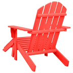 vidaXL Adirondack-Gartenstuhl mit Fußstütze Massivholz Tanne Rot