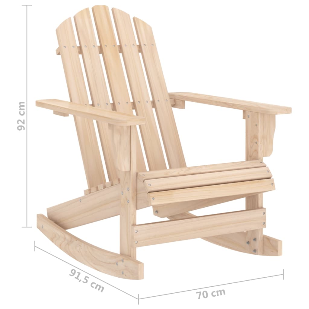 vidaXL Adirondack-Schaukelstuhl Massivholz Tanne