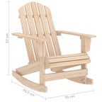 vidaXL Adirondack-Schaukelstuhl Massivholz Tanne