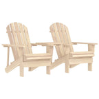 vidaXL Adirondack-Gartenstühle mit Tisch Massivholz Tanne