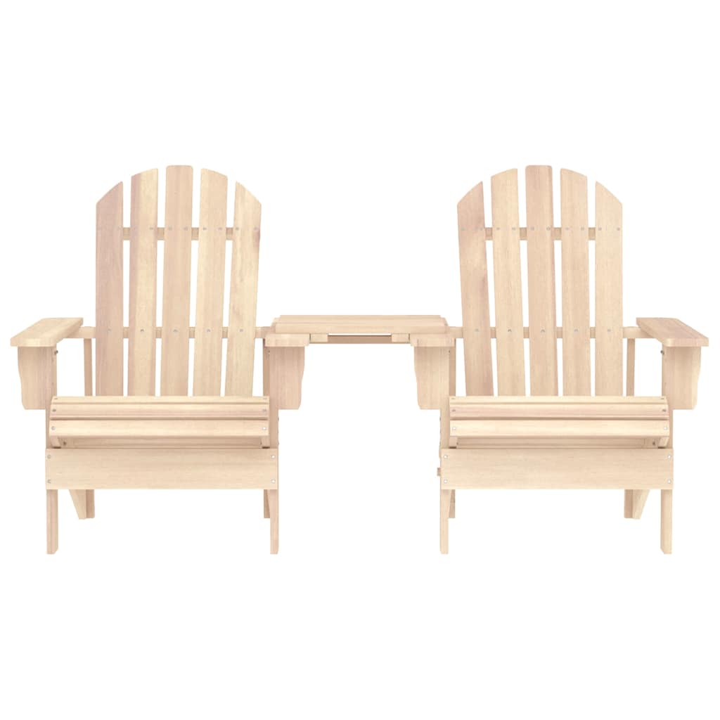 vidaXL Adirondack-Gartenstühle mit Tisch Massivholz Tanne