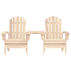 vidaXL Adirondack-Gartenstühle mit Tisch Massivholz Tanne