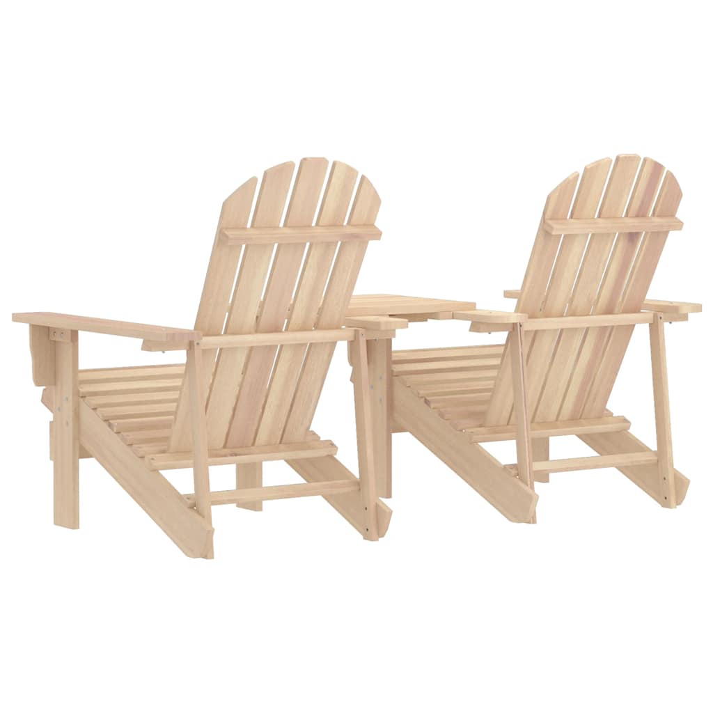 vidaXL Adirondack-Gartenstühle mit Tisch Massivholz Tanne
