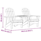 vidaXL Adirondack-Gartenstühle mit Tisch Massivholz Tanne