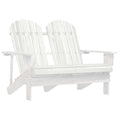 vidaXL 2-Sitzer Adirondack-Gartenbank Massivholz Tanne Weiß
