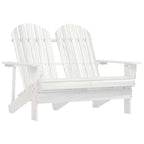 vidaXL 2-Sitzer Adirondack-Gartenbank Massivholz Tanne Weiß