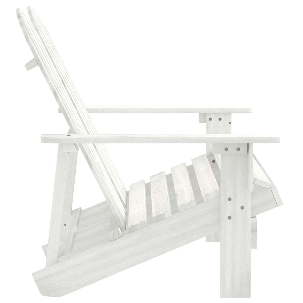 vidaXL 2-Sitzer Adirondack-Gartenbank Massivholz Tanne Weiß