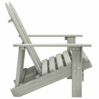 vidaXL Adirondack-Gartenbank 2-Sitzer Massivholz Tanne Grau
