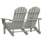 vidaXL Adirondack-Gartenbank 2-Sitzer Massivholz Tanne Grau
