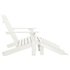vidaXL Adirondack-Gartenbank 2-Sitzer mit Fußteil Tannenholz Weiß