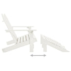 vidaXL Adirondack-Gartenbank 2-Sitzer mit Fußteil Tannenholz Weiß