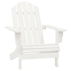vidaXL Adirondack-Gartenstuhl mit Tisch Massivholz Tanne Weiß