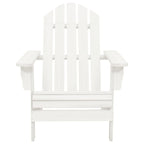 vidaXL Adirondack-Gartenstuhl mit Tisch Massivholz Tanne Weiß