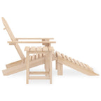 vidaXL Adirondack-Gartenstuhl mit Fußstütze & Tisch Massivholz Tanne