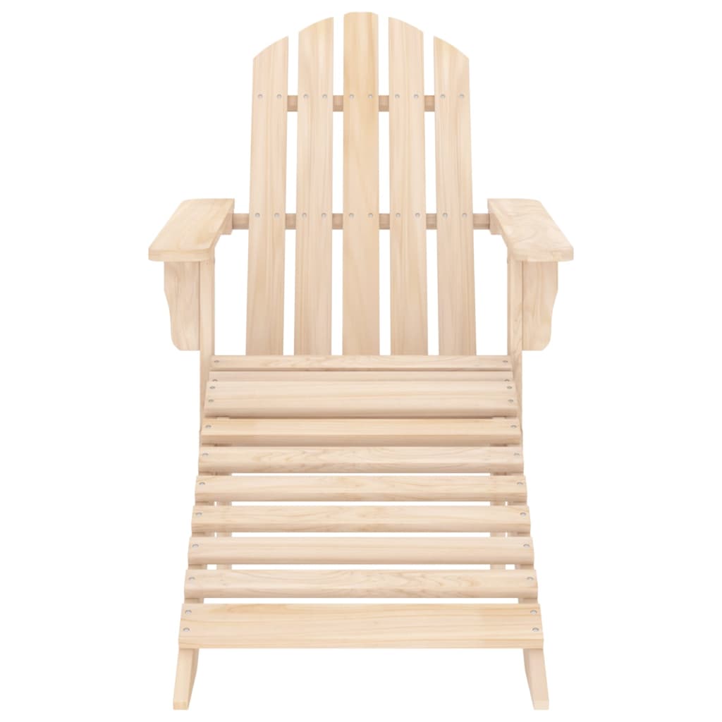 vidaXL Adirondack-Gartenstuhl mit Fußstütze & Tisch Massivholz Tanne