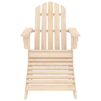 vidaXL Adirondack-Gartenstuhl mit Fußstütze & Tisch Massivholz Tanne