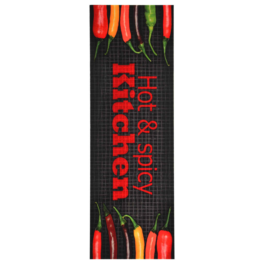 vidaXL Küchenteppich Waschbar Hot & Spicy 60x300 cm