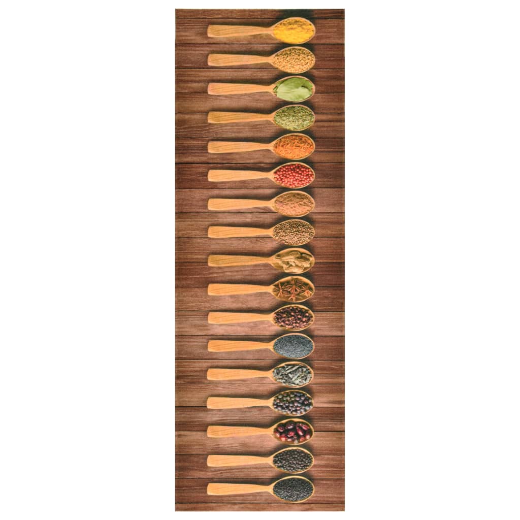 vidaXL Küchenteppich Waschbar Löffel 60x300 cm