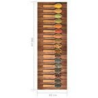vidaXL Küchenteppich Waschbar Löffel 60x300 cm