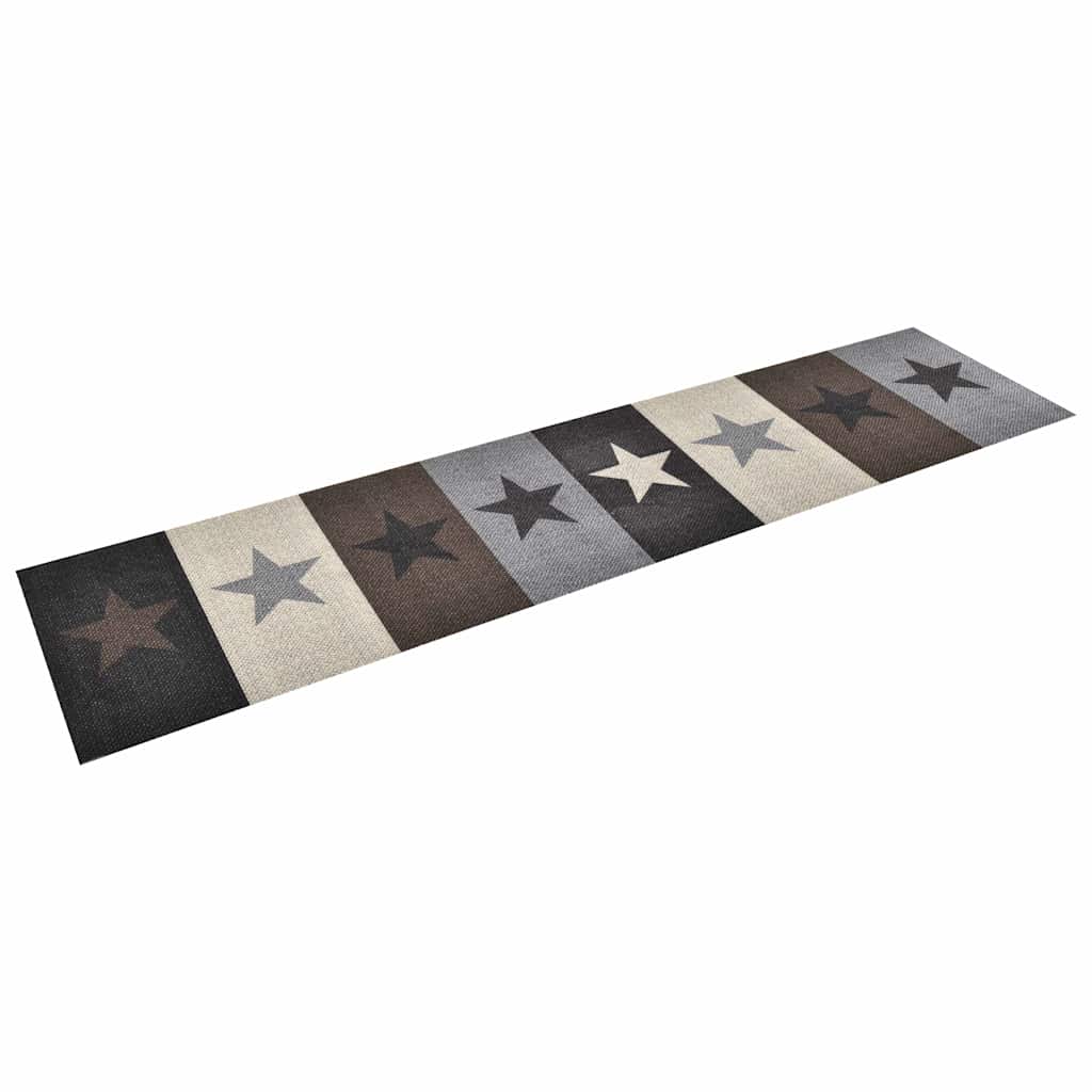 vidaXL Küchenteppich Waschbar Sterne 60x300 cm
