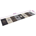 vidaXL Küchenteppich Waschbar Sterne 60x300 cm