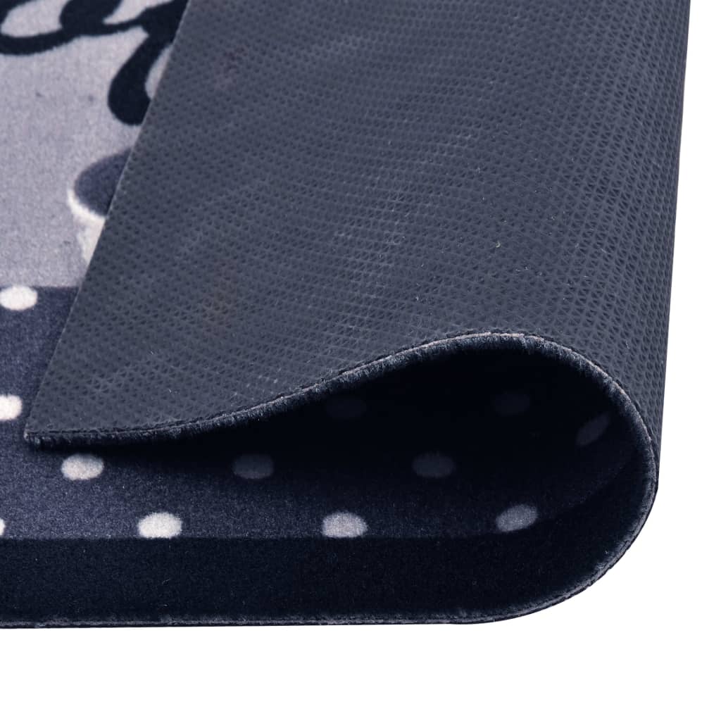 vidaXL Küchenbodenmatte Waschbar Kaffee Blau 45x150 cm