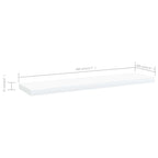 vidaXL Bücherregal-Bretter 4 Stk. Weiß 40x10x1,5 cm Holzwerkstoff
