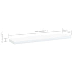 vidaXL Bücherregal-Bretter 8 Stk. Weiß 40x10x1,5 cm Holzwerkstoff