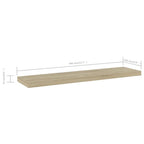 vidaXL Bücherregal-Bretter 4 Stk. Sonoma-Eiche 40x10x1,5 cm