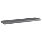 vidaXL Bücherregal-Bretter 4 Stk. Hochglanz-Grau 40x10x1,5 cm