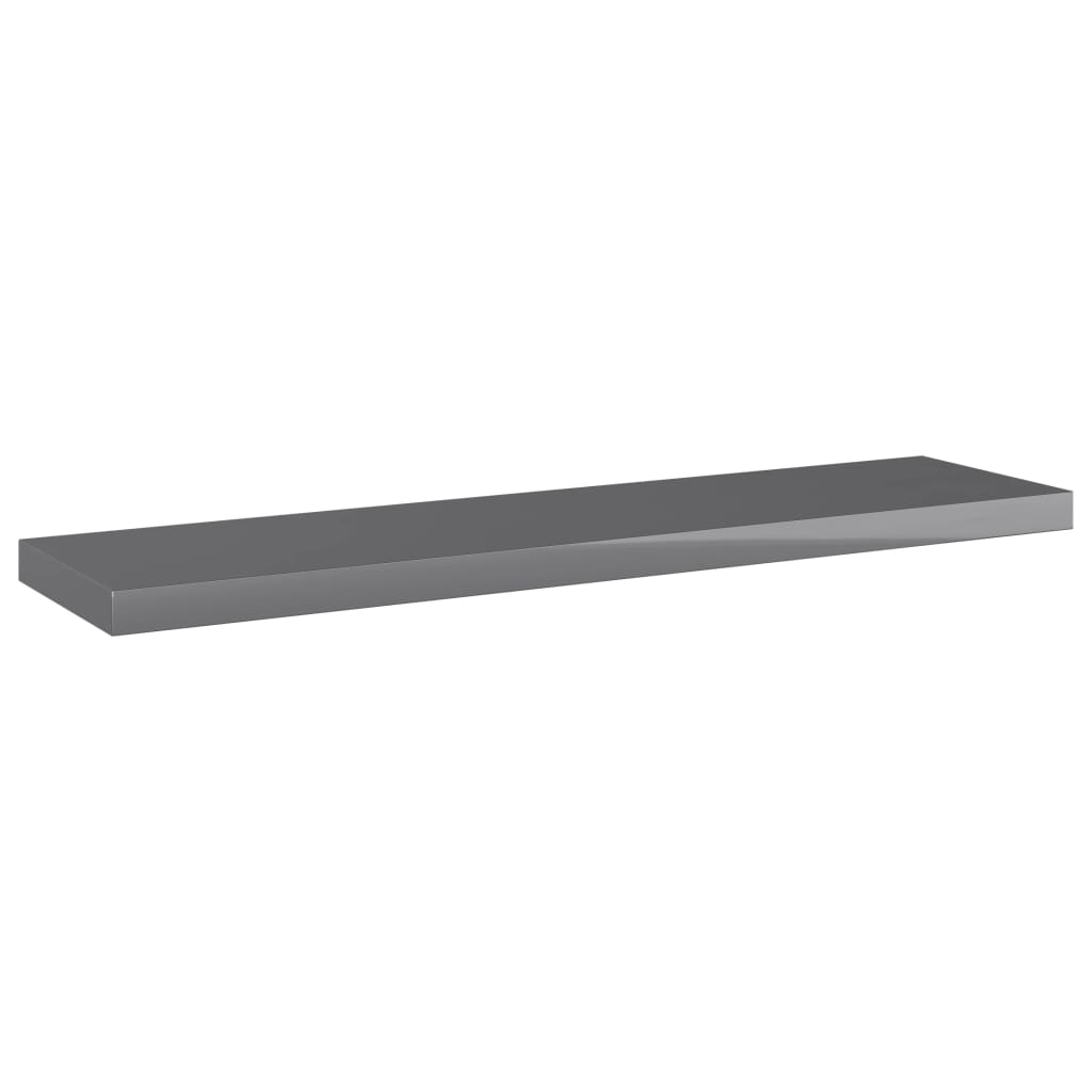 vidaXL Bücherregal-Bretter 4 Stk. Hochglanz-Grau 40x10x1,5 cm