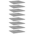 vidaXL Bücherregal-Bretter 8 Stk. Betongrau 40x10x1,5 cm Holzwerkstoff