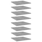 vidaXL Bücherregal-Bretter 8 Stk. Betongrau 40x10x1,5 cm Holzwerkstoff