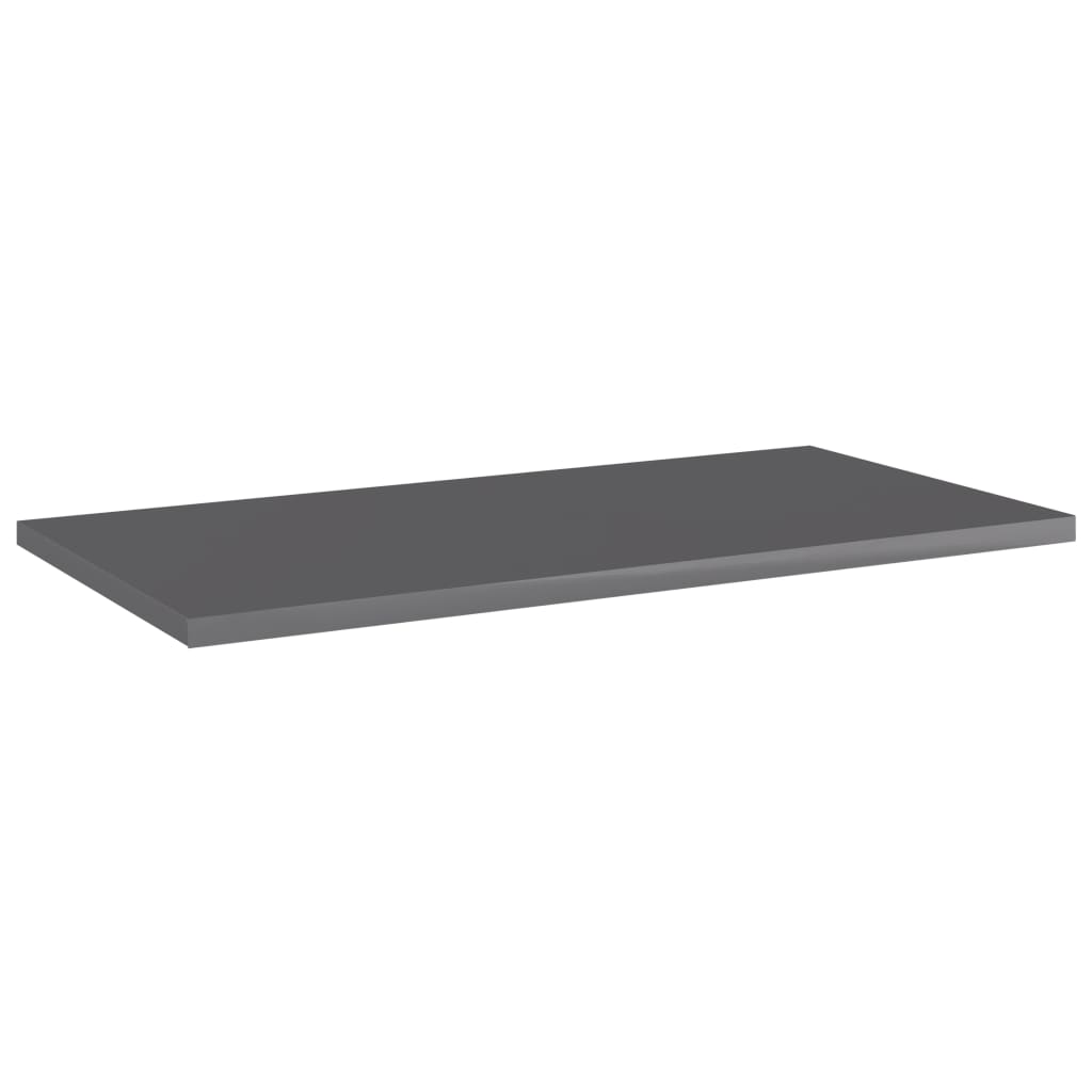 vidaXL Bücherregal-Bretter 4 Stk. Hochglanz-Grau 60x30x1,5 cm