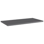 vidaXL Bücherregal-Bretter 4 Stk. Hochglanz-Grau 60x30x1,5 cm
