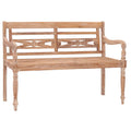 vidaXL Batavia-Bank 120 cm Weiß Massivholz Teak